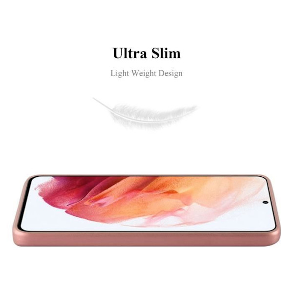 Coque - CADORABO - Samsung Galaxy S21 5G - Metallisk Roséguld - Silikon TPU-skydd - Tunn och Lätt Design Rose guld