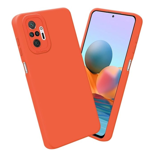 Coque för Xiaomi RedMi NOTE 10 PRO i FLUID ORANGE Hållare Etui Case Cover i flexibel TPU-silikonskydd Gul