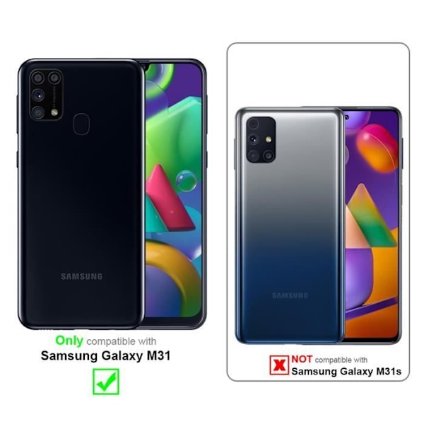 Coque - CADORABO - Samsung Galaxy M31 - KLASSISK SVART - Fodral med magnetisk stängning - Fullständigt skydd KLASSIG SVART