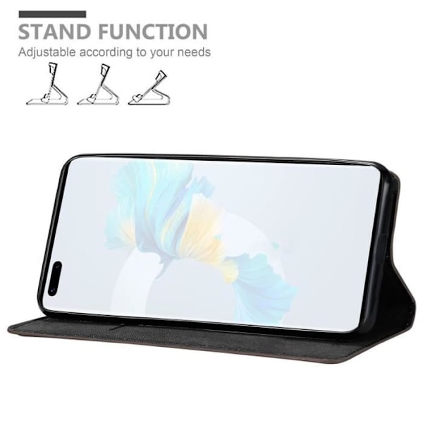 Coque - CADORABO - Huawei MATE 40 PRO - Kaffeebrun - Magnetisk stängning - Ställfunktion kaffe brunt