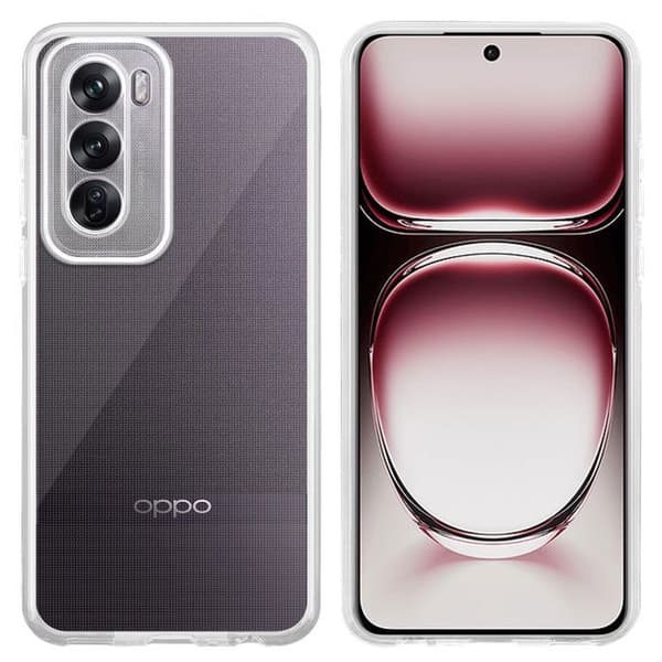 Transparent stötsäker silikonfodral för OPPO Reno 12 Pro Vit