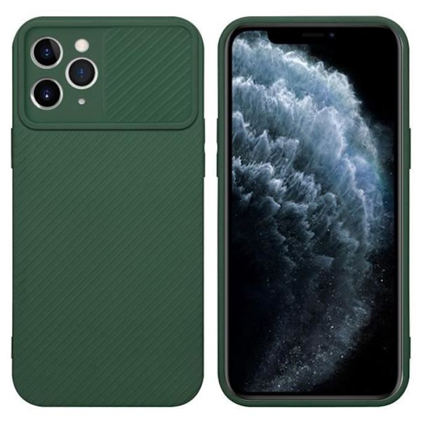 Skyddsfodral - CADORABO - iPhone 11 PRO MAX - Silicone TPU - Kameraskydd - Halkfritt Grön