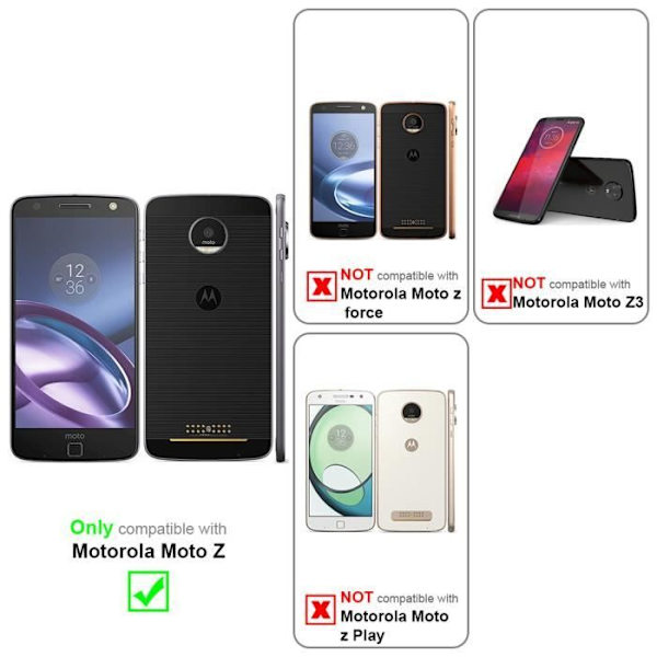 Coque - CADORABO - Motorola MOTO Z - Stötskydd - Frostad Design - Färg Frosty Blå Frostig blå