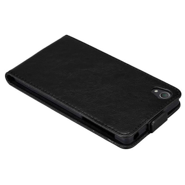 Coque - CADORABO - Sony Xperia Z2 - Syntetiskt läder - Magnetisk stängning - Komplett skydd Svart