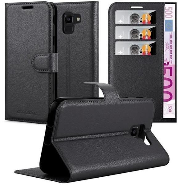 Cadorabo Skal för Samsung Galaxy J6 2018 i JETSVART