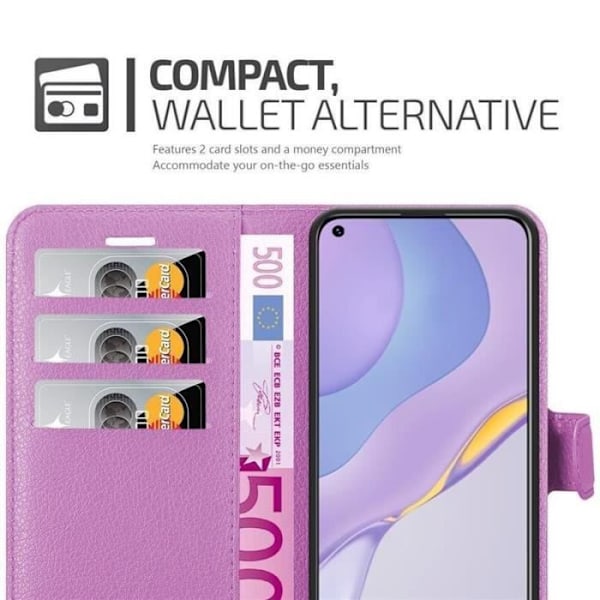 Coque - CADORABO - Huawei Nova 7 5G - Similicuir - Lila - Ståfunktion Lila