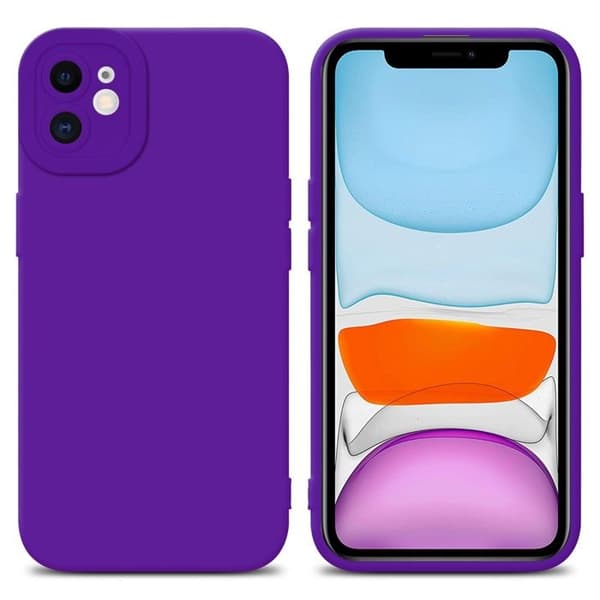 Skyddsfodral för iPhone 12 i MÖRKLILA FLUID Antichock Violett