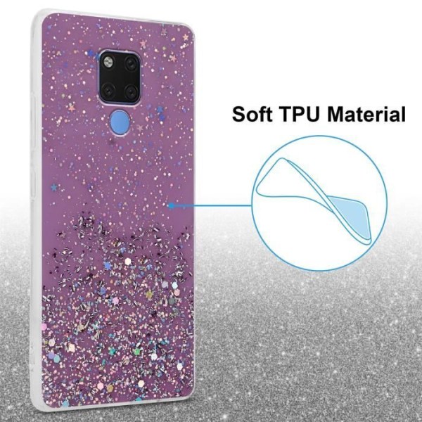 Coque - CADORABO - Huawei MATE 20 - Lila - Pärlor - Skydd av silikon TPU Lila