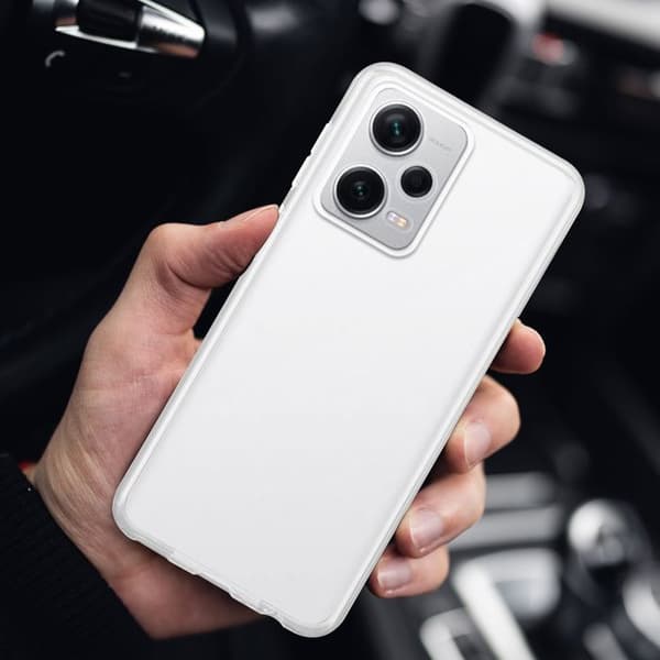 Skal för Redmi Note 12 Pro Plus 5G i transparent stöttålig silikon Vit
