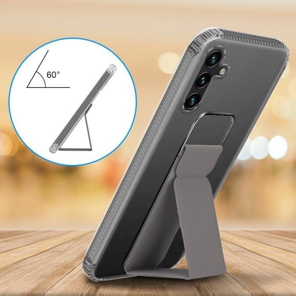 Fodral till Samsung Galaxy A13 5G fodral i GRÅT flexibelt TPU silikonfodral med stöd och stativfunktion Grå