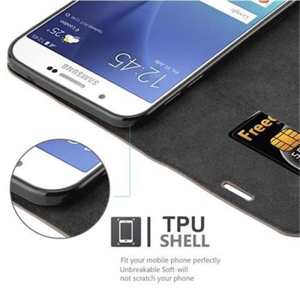 Samsung Galaxy A8 2015 (5) Fodral i COFFEE BROWN från Cadorabo (INVISIBLE MAGNETIC CLASP Design) Helt skyddsfodral