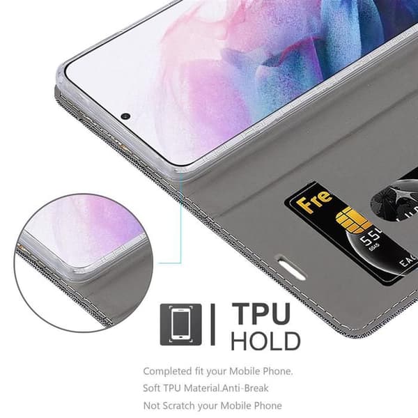Skyddsfodral för Samsung Galaxy S21 PLUS i GRÅSVART Stötskyddande Etui Grå