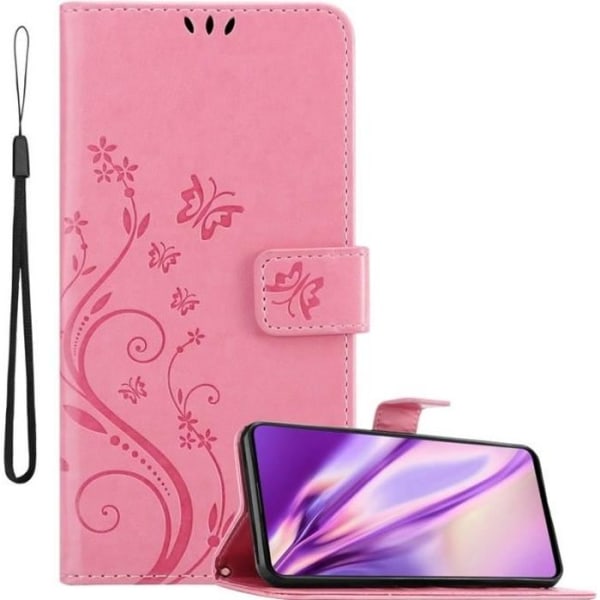 Fodral till Samsung Galaxy A71 - CADORABO - Blommönster - Imiterat läder - Stativfunktion - 3 kortplatser Rosa