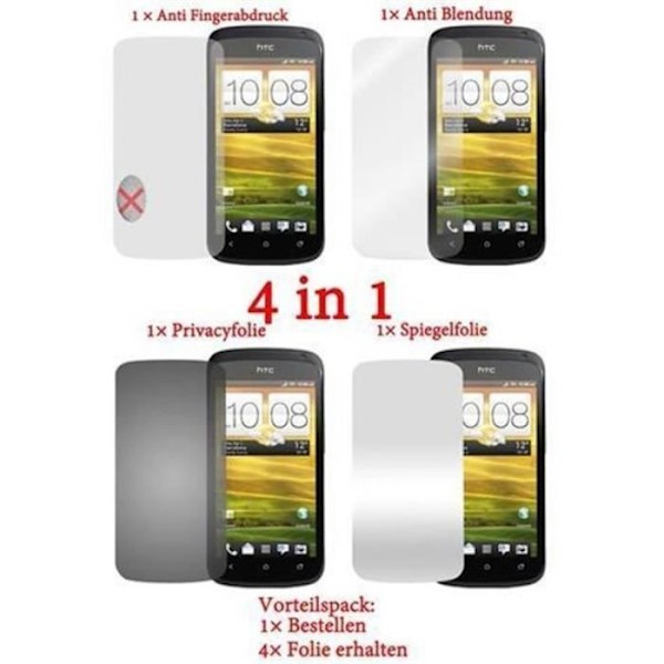 CADORABO Skärmskydd för HTC ONE S - Integritet Spegel Matt Anti-Fingeravtryck Transparent