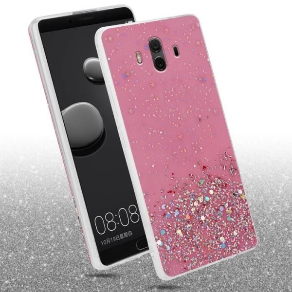 Coque - CADORABO - Huawei MATE 10 / NOVA 2i - Skydd Silikon TPU - Design Glittrande - Mjukt Rosa