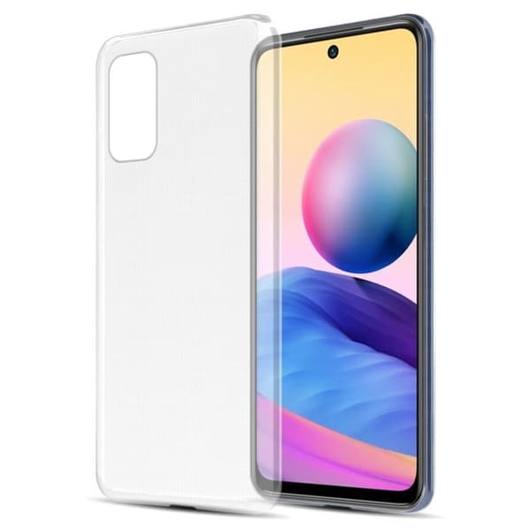 Transparent stötsäker silikonfodral för Xiaomi RedMi NOTE 10 PRO Vit