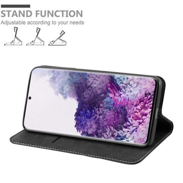 Etui för Samsung Galaxy S20 PLUS - CADORABO - Svart Brun - Syntetläder - Magnetstängning - Ställfunktion SVART BRUNT