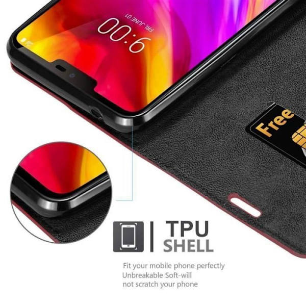 Cadorabo Fodral till LG G7 ThinQ i APPLE RÖD