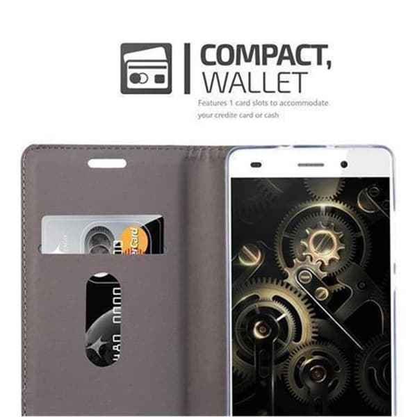 Skyddsfodral för Huawei P8 LITE 2015 i ANTRACITGULD Etui Case Stötskydd Grå