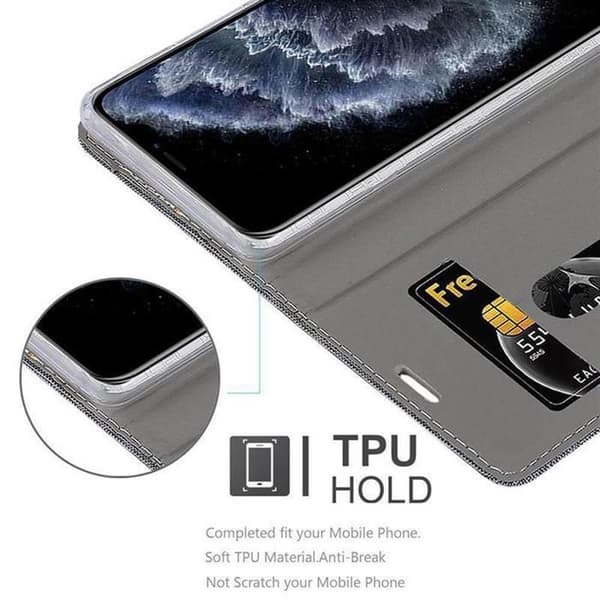 iPhone 11 PRO MAX-fodral i GRÅSVART Stötskyddande etui Grå