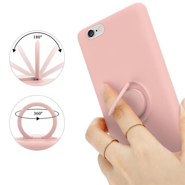 Skal för iPhone 6 PLUS / 6S PLUS i LIQUID PINK Stötabsorberande skydd Ros