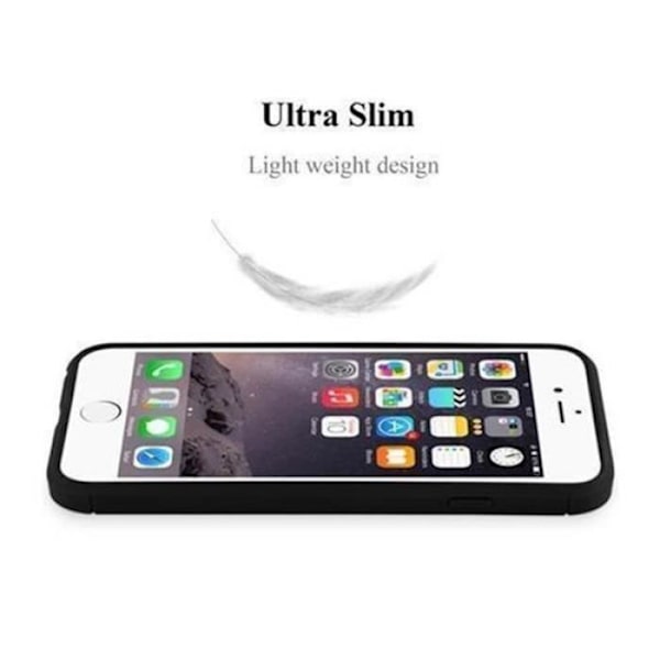Cadorabo Fodral till Apple iPhone 8 PLUS - iPhone 7 PLUS, BORSTAD SVART Design TPU CARBON Gel Silicon