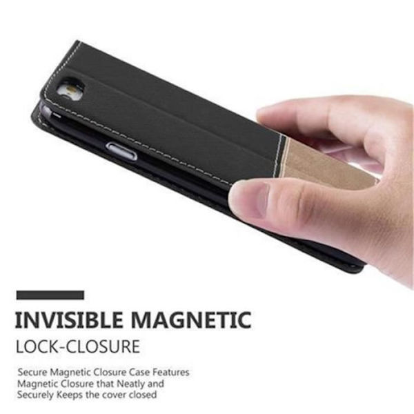 Apple iPhone 6 - iPhone 6S i SVART BRUNT från Cadorabo (LÄDER-LÄDER COMBI Design) Helt skyddsfodral med flipflik