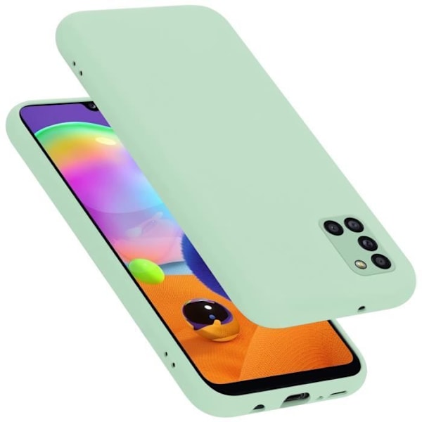 Telefonfodral - CADORABO - Samsung Galaxy A31 - LIQUID LIGHT GREEN - Silikon TPU - Stötskydd VÄTSKA LJUSGRÖN