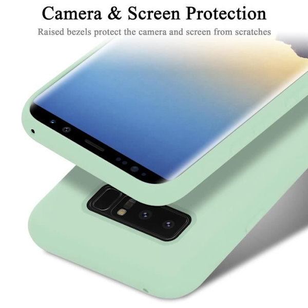 Coque - CADORABO - Samsung Galaxy NOTE 8 - Silikon TPU - Stötbeskydd - Tunn och lätt design VÄTSKA LJUSGRÖN