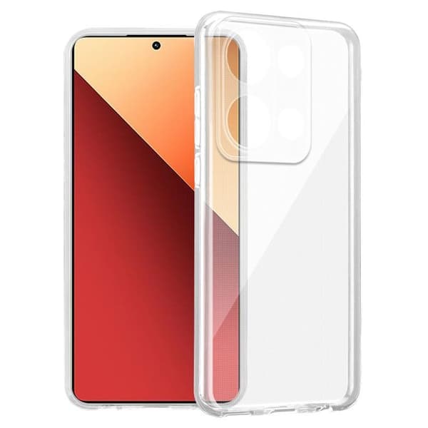 Transparent stötsäker silikonfodral för Redmi Note 13 Pro 4G Vit