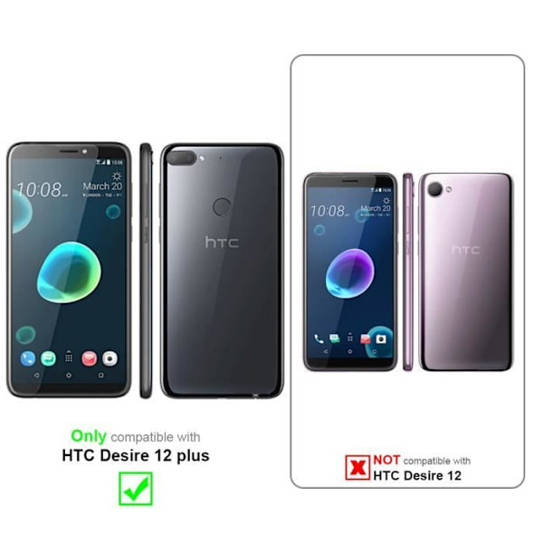 Telefonöverdrag - CADORABO - HTC Desire 12 PLUS - FROST RÖD - Mjuk skydd - Snygg och lätt design FROST RÖD