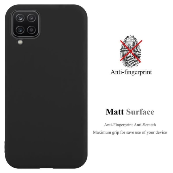 Fodral för Samsung Galaxy A12 / M12 i CANDY BLACK Cadorabo Cover Protection Silikon TPU-fodral