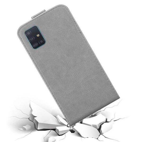 Fodral för Samsung Galaxy A51 5G Fodral i TITANIUM GRÅ Fodral Skyddande magnetisk plånbok med flip