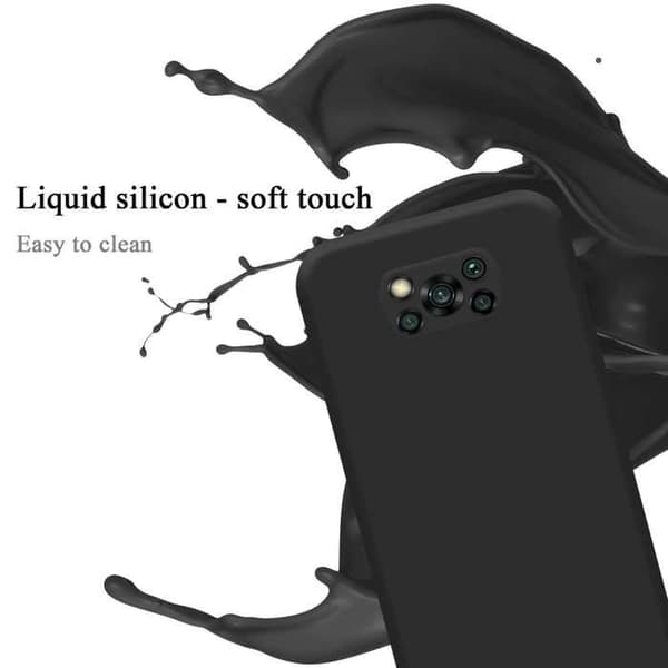 Skyddande stötsäker skal för Xiaomi POCO X3 NFC i LIQUID BLACK Svart
