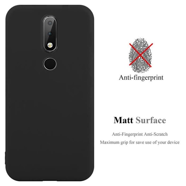 Fodral - CADORABO - Nokia 6.1 PLUS / X6 - TPU silikon - Stötskydd - Tunn och lätt design Candy Black