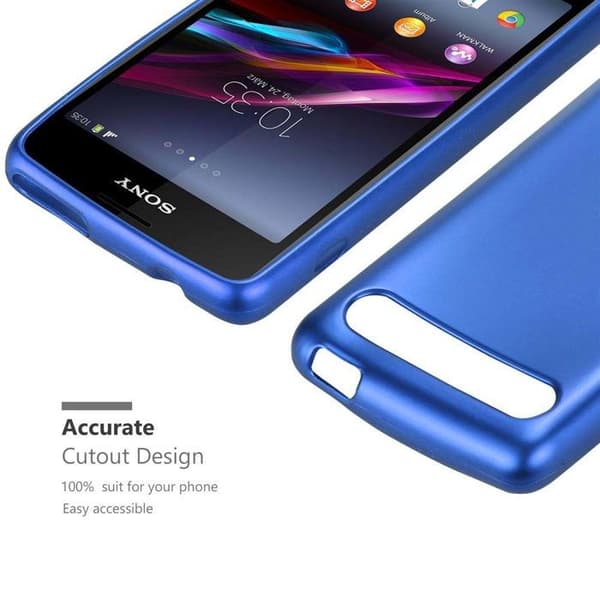 Skyddsfodral för Sony Xperia E1 Skyddsfodral i MATTE METALLBLÅ Design Blå