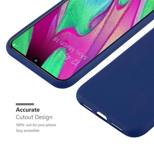 Skyddsfodral för Samsung Galaxy A40 CANDY MÖRKBLOMMA Stötsäker Silikon Blå