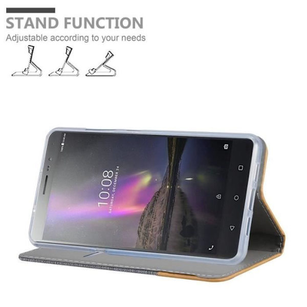 Cadorabo Fodral till Lenovo P2 i LJUSGRÅ BRUN