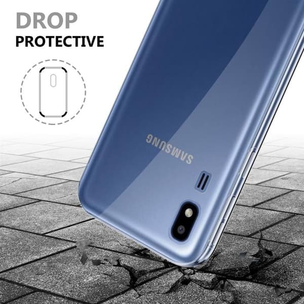 Transparent skydd för Samsung Galaxy A02 CORE, helskydd Vit