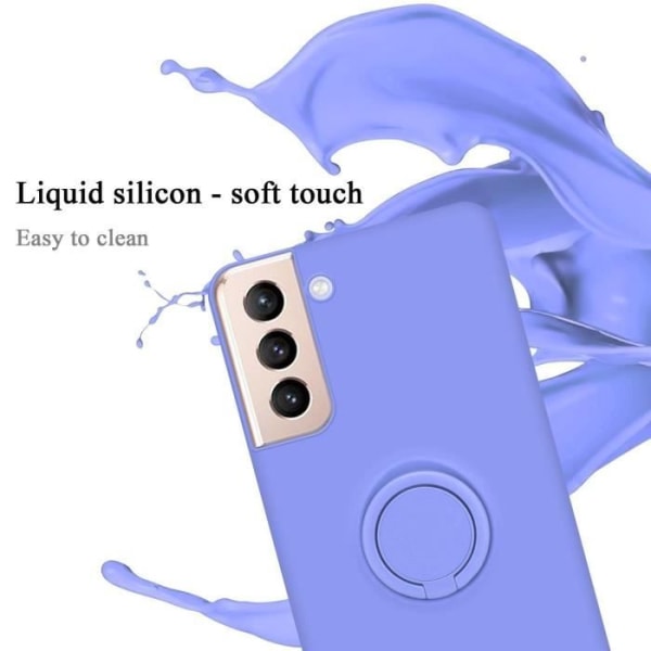 Fodral till Samsung Galaxy S21 PLUS i LIQUID LIGHT LILA Cadorabo Cover Skydd av flexibel TPU silikonring Cover