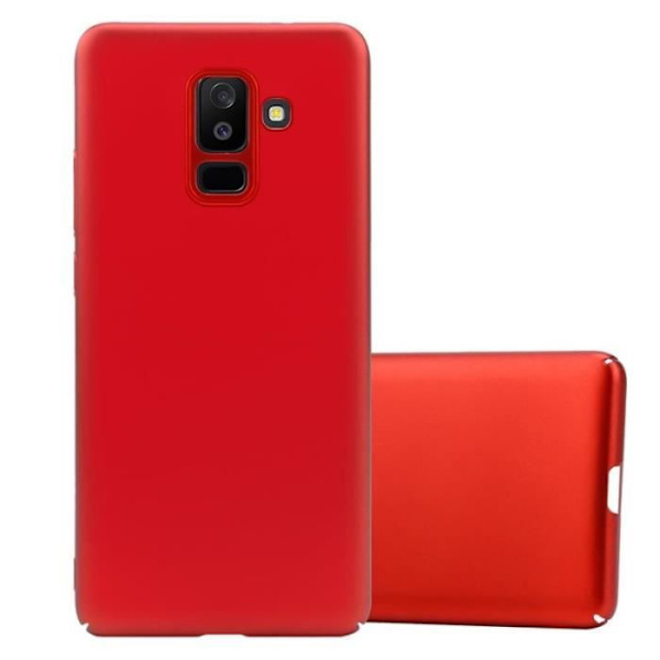 Coque - CADORABO - Samsung Galaxy A6 PLUS 2018 - Hårt skydd - Matt metallisk design - Röd Röd