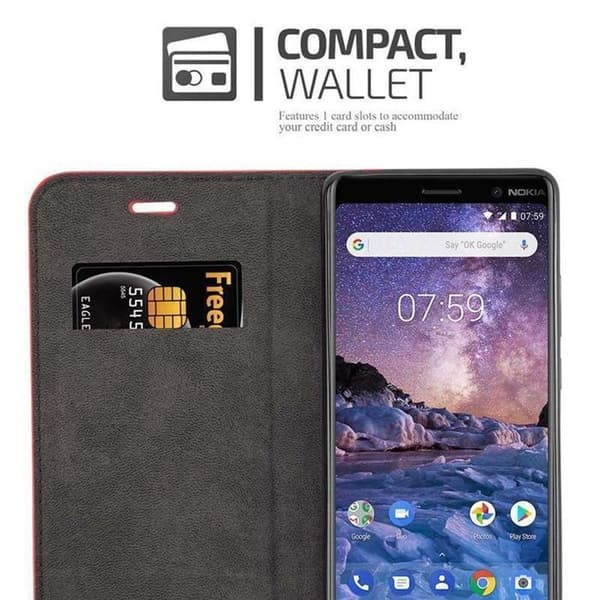 Fodral för Nokia 7 PLUS Skal i RÖD ÄPPLE Röd