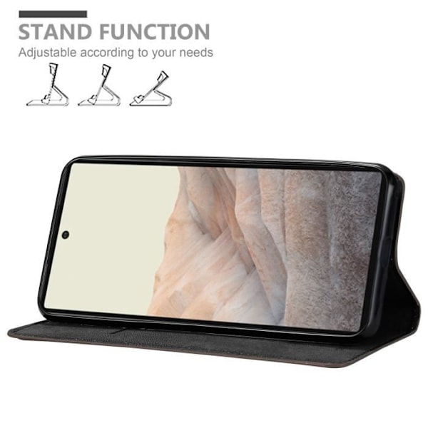 Fodral för Google PIXEL 6 Fodral i KAFFEBRUN Fodral Skyddsplånbok kaffe brunt