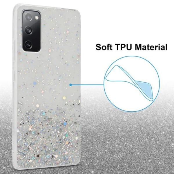 Fodral för Samsung Galaxy S20 FE Transparent fodral med paljetter Fodral Skyddande silikon TPU paljetter Glitter