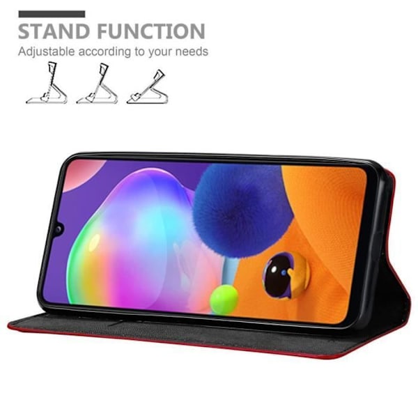 Fodral till Samsung Galaxy A31 i APPLE RED Cadorabo Cover Protection magnetisk stängning ÄPPELRÖD