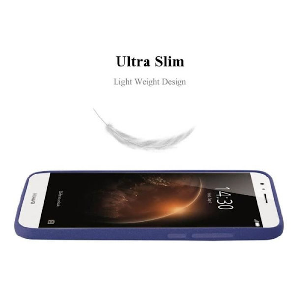 Cadorabo Fodral fungerar med Huawei G7 PLUS - G8 - GX8 i FROST DARK BLUE - Stötsäkert och reptåligt TPU silikonskydd - Ultra