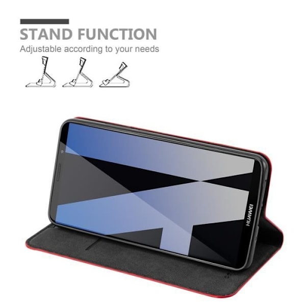 Huawei MATE 10 PRO fodral i APPLE RED från Cadorabo (INVISIBLE MAGNETIC CLOSURE Design) Fullt skyddsfodral med