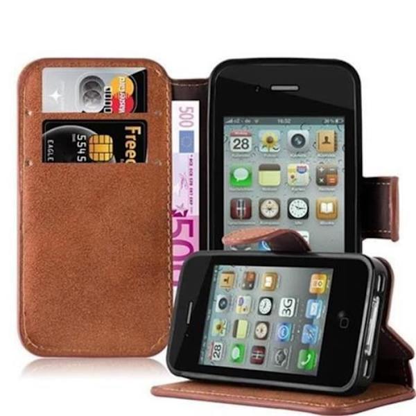 Cadorabo Fodral till Apple iPhone 4 - iPhone 4S , MATT ORANGE Design RETRO