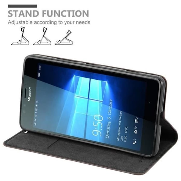 Nokia Lumia 950 Fodral i KAFFEBRUNT från Cadorabo (INVISIBLE MAGNETIC CLOSURE Design) Helt skyddande fodral med flipskydd