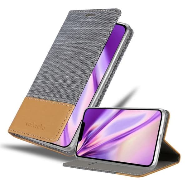 iPhone 14 PLUS-fodral i LJUST GRÅ BRUN Stötskyddande Etui Grå